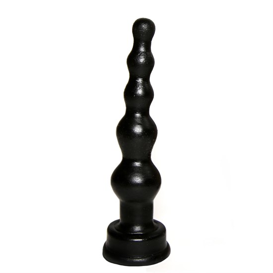 Чёрный анальный стимулятор-ёлочка - 14,5 см. - фото 133239