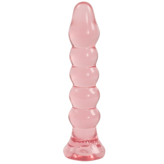 Анальная елочка из розового геля Crystal Jellies Anal Plug Bumps - 15,2 см. - фото 134208