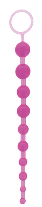 Фиолетовая анальная цепочка ORIENTAL JELLY BUTT BEADS 10.5 PURPLE - 26,7 см. - фото 137076