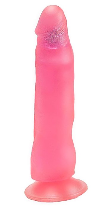 Розовый фаллоимитатор без мошонки с присоской - 17 см. - фото 139158