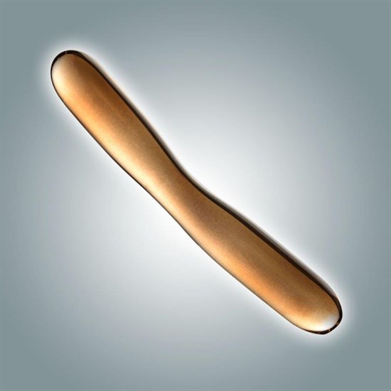 Золотистый стеклянный фаллоимитатор - 18 см. - фото 157503