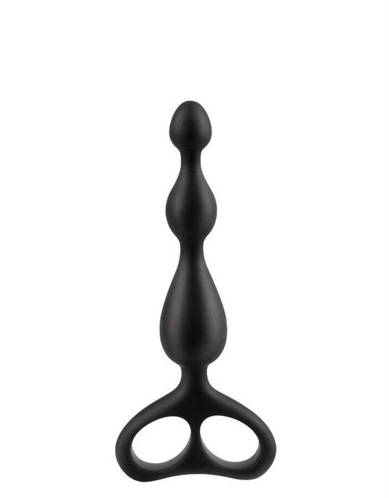 Чёрная анальная цепочка Sex Expert - 12,5 см. - фото 158309