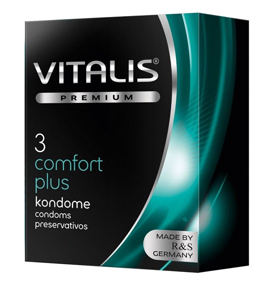 Контурные презервативы VITALIS PREMIUM comfort plus - 3 шт. - фото 167922
