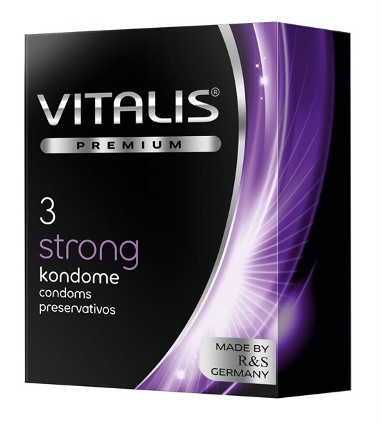 Презервативы с утолщенной стенкой VITALIS PREMIUM strong - 3 шт. - фото 167928