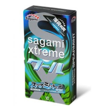 Презервативы Sagami Xtreme Mint с ароматом мяты - 10 шт. - фото 168397