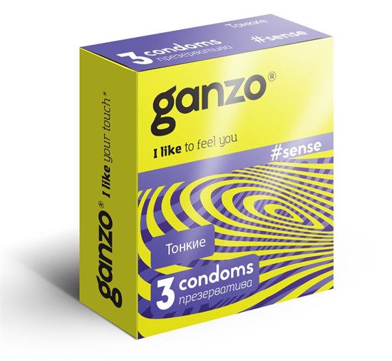 Тонкие презервативы для большей чувствительности Ganzo Sence - 3 шт. - фото 168673