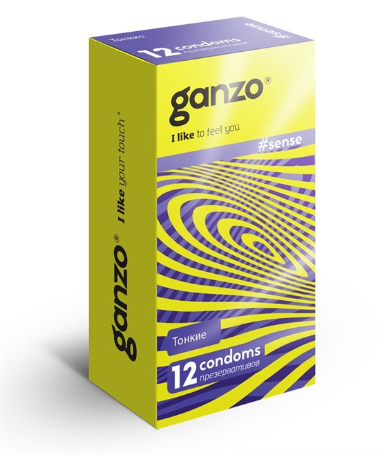 Тонкие презервативы для большей чувствительности Ganzo Sence - 12 шт. - фото 168674
