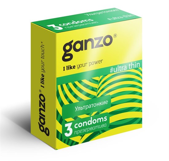 Ультратонкие презервативы Ganzo Ultra thin - 3 шт. - фото 168675