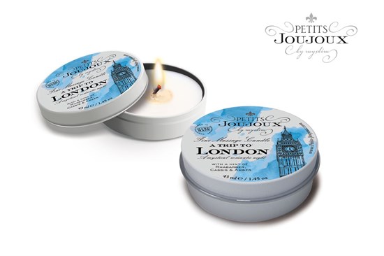 Массажная свеча Petits Joujoux Petits Joujoux London с ароматом ревеня, амбры и чёрной смородины - 33 гр. - фото 170892