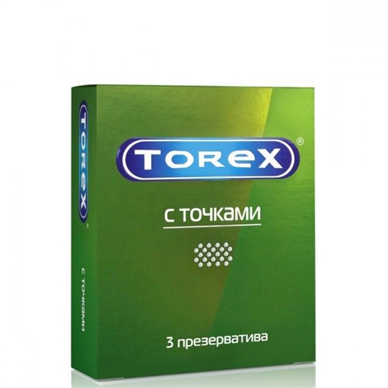 Текстурированные презервативы Torex  С точками  - 3 шт. - фото 182899