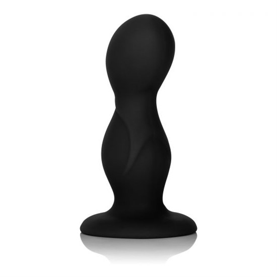 Черный анальный стимулятор Silicone Back End Play - 10,75 см. - фото 265091