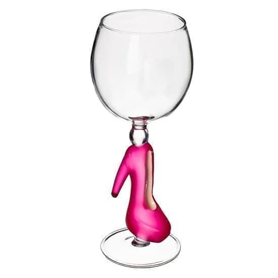 Винный бокал из стекла ручной работы "Розовая туфелька"