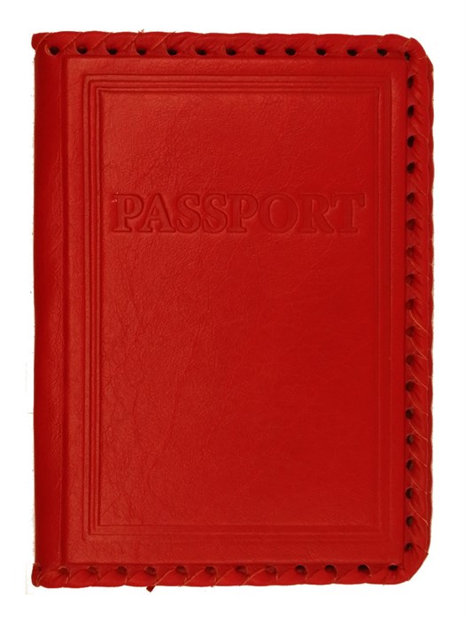 Обложка на паспорт «Passport». Цвет красный 009-07-01/1 - фото 381918