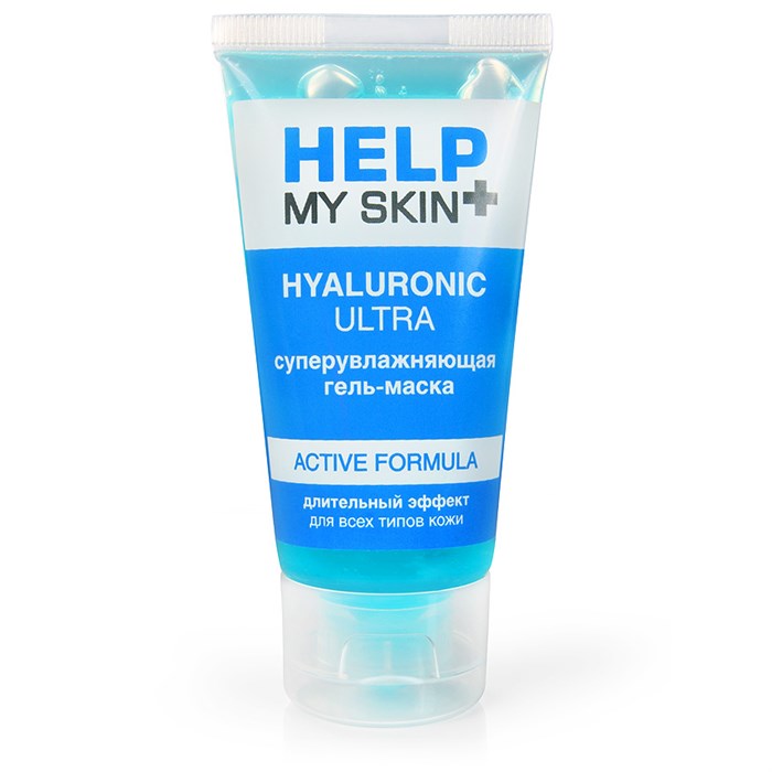 Суперувлажняющая гель-маска для лица HELP MY SKIN HYALURONIC | Косметика Биоритм, 60 гр