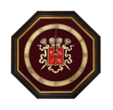 Часы "Герб Санкт-Петербурга", 34х34