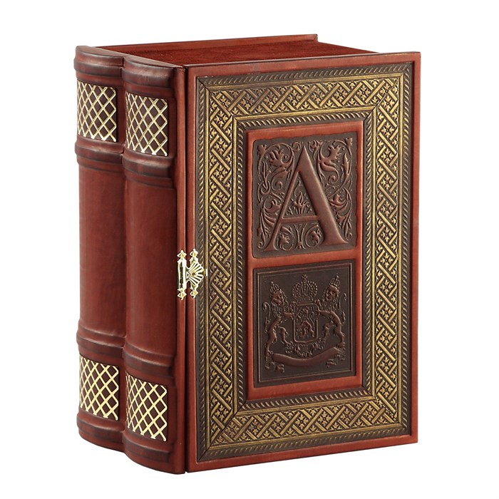 Книга-бар малый «Двухтомник». Цвет бордо 039-07-02