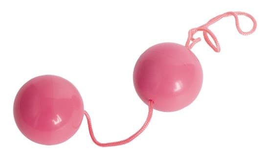 Розовые вагинальные шарики BI-BALLS - фото 92575