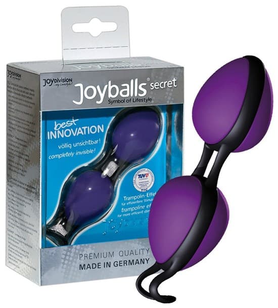Фиолетовые вагинальные шарики Joyballs secret  - фото 93039