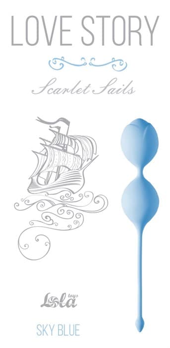 Голубые вагинальные шарики Scarlet Sails - фото 93513