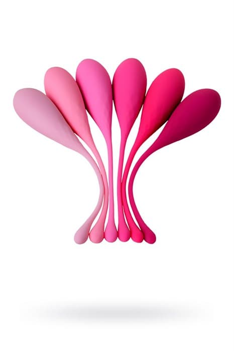 Набор из 6 розовых вагинальных шариков Eromantica K-ROSE - фото 94883