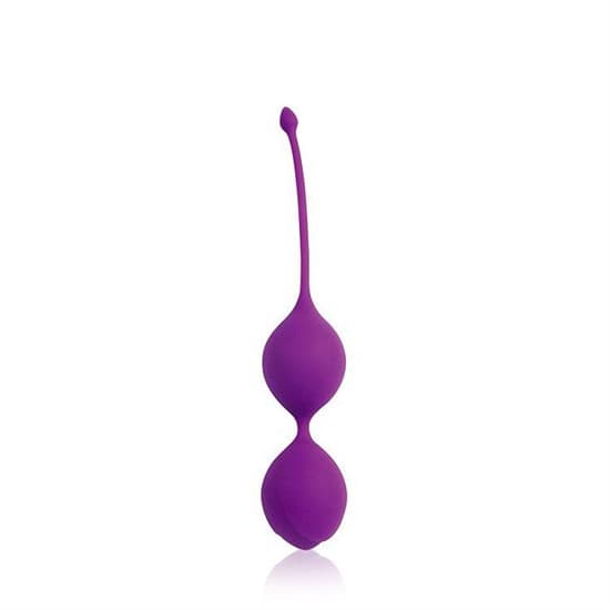 Фиолетовые двойные вагинальные шарики с хвостиком Cosmo - фото 95014