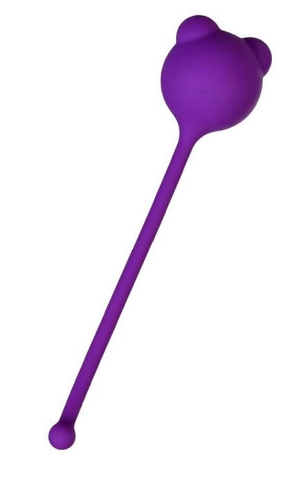 Фиолетовый силиконовый вагинальный шарик A-Toys с ушками - фото 96482
