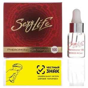 {{photo.Alt || photo.Description || 'Концентрат феромонов для женщин Sexy Life "Pheromone 100 for Woman" | духи концентрированные с феромонами женские без запаха, 5 мл.'}}
