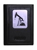 Кожаная обложка для документов три в одном "Нефть-3", цвет черный - фото 313861