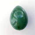 Нефритовое вагинальное яйцо с отверстием |Месторождение Саяны Россия | 3 х 2,3 см НФ029-30