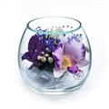 Стабилизированные цветы в стекле "Соната" | композиция из орхидей в вакууме | подарочная упаковка - фото 397557