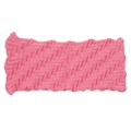 Однотонный трикотажный снуд унисекс  | Шарф-труба модной объёмной вязки, цвет розовый, 25х57 см (структура)