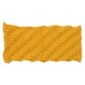Однотонный трикотажный снуд унисекс  | Шарф-труба модной объёмной вязки, цвет желтый, 25х57 см (структура)