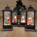 Новогодний декоративный  фонарик с подсветкой и снегом | LED-Светильник в ретро-стиле "Снеговик", 14 см (4 вида)