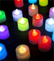 Набор разноцветных светодиодных свечей "Мерцание" | Led светильники для декора