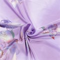 Палантин из креп-сатина с рисунком | Большой шелковистый платок, цвет фиолетовый, 185х90 см (структура) Палантин из креп-сатина с рисунком | Большой шелковистый платок, цвет фиолетовый, 185х90 см (структура)