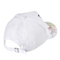 Бейсболка 5-клинка для девочки "Бабочка" цвет белый, разм. 52-54 (сзади)
