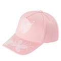 Бейсболка 5-клинка для девочки "Бабочка" цвет розовый, разм. 52-54