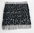 Палантин женский леопардовый | Тонкий шарф из кашемира серо-черный, 200х70 см D419-2 Палантин женский леопардовый | Тонкий шарф из кашемира серо-черный, 200х70 см D419-2