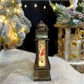 Новогодний фонарик-домик с подсветкой и снегом "Дед Мороз", 14х7,5х4 см СД5067-1