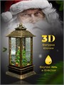 Новогодний декоративный  фонарик с подсветкой и снегом | LED-Светильник в ретро-стиле "Ёлочка", 13 см СД1274-242